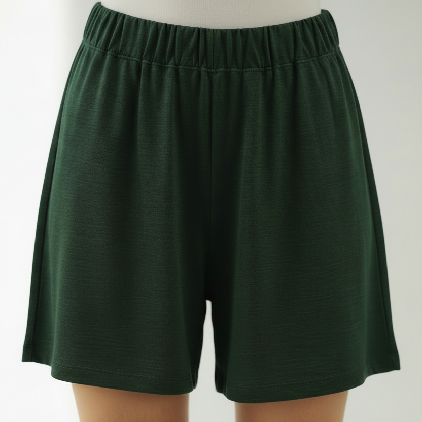 Green Merino shorts women