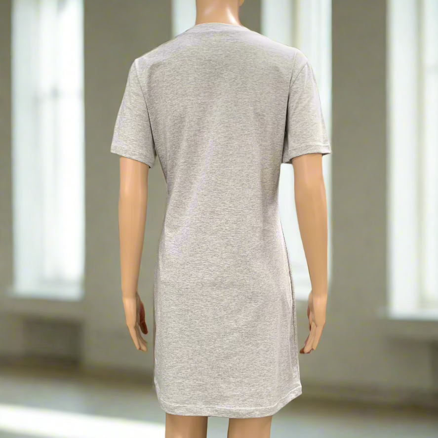 Grey Marle Tee Dress Back
