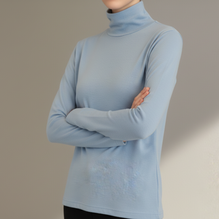 Women's Merino Long Sleeve high neck T-shirt