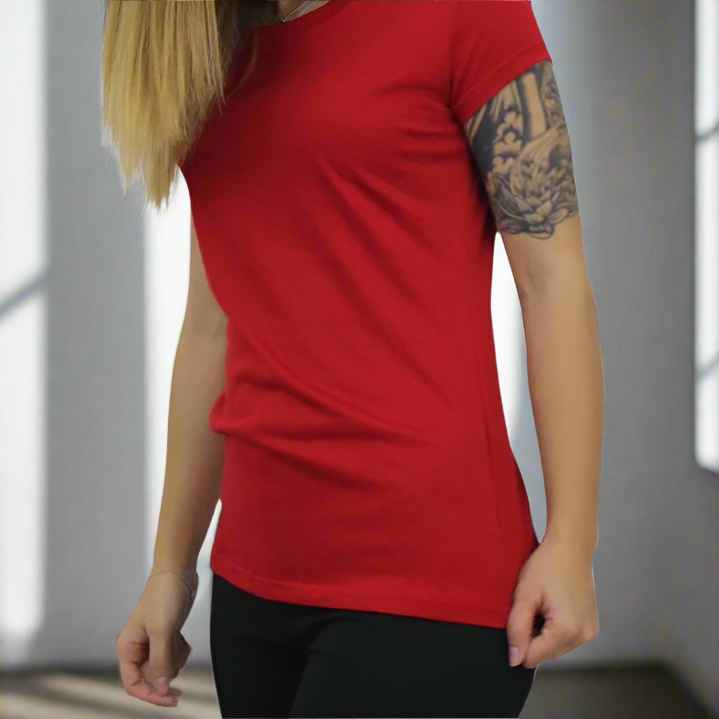 Roundneckshortsleevewomant-shirtred