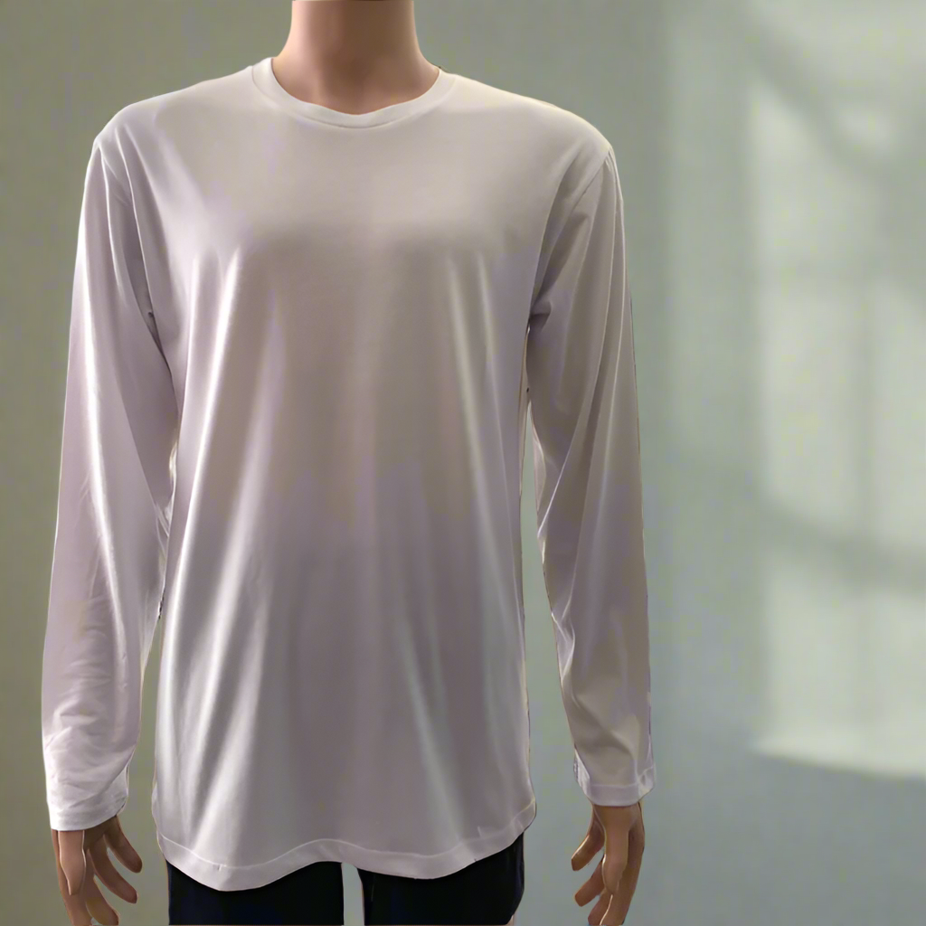 WhiteLongSleeveT-shirtManOrganiccotton