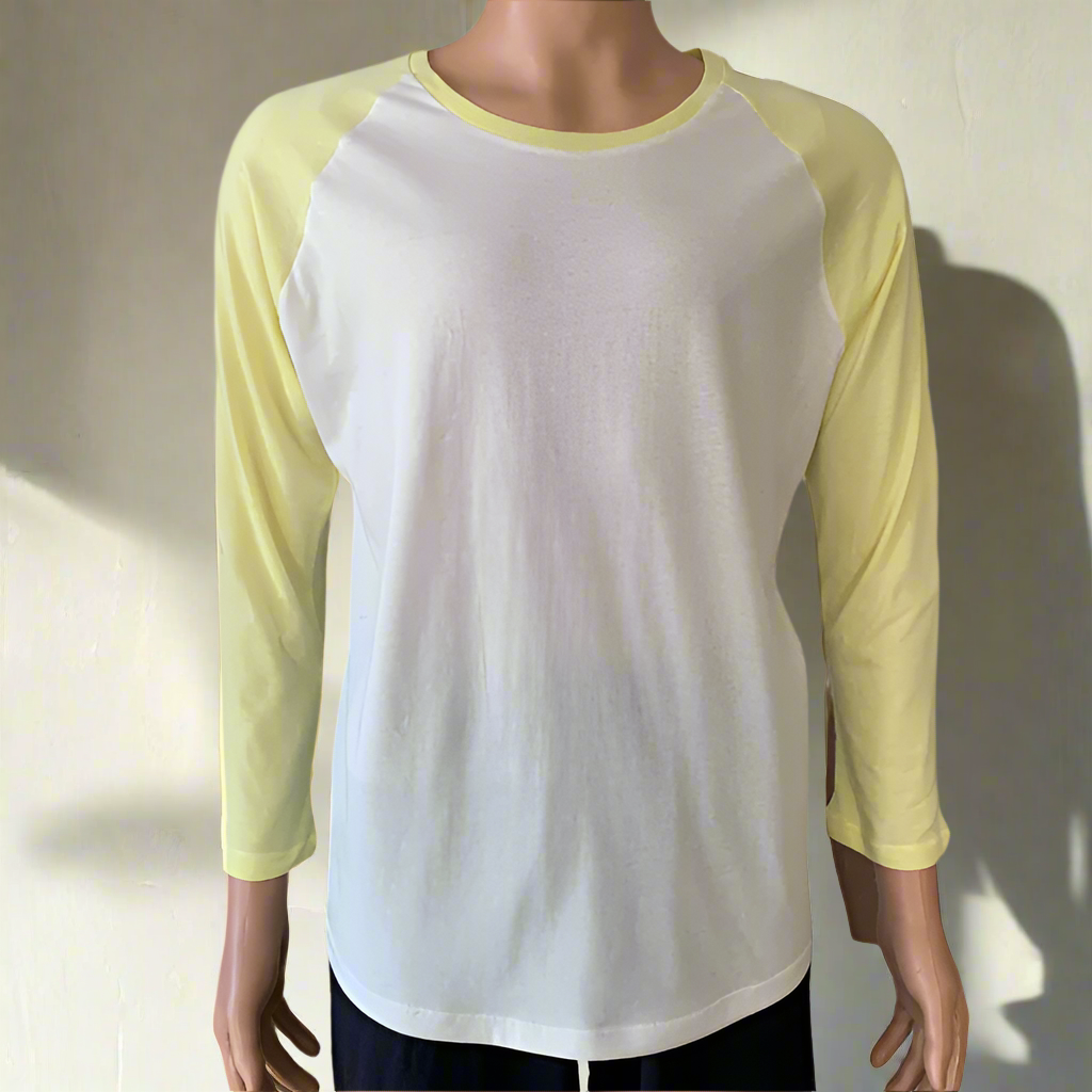 raglan yellow t-shirt man