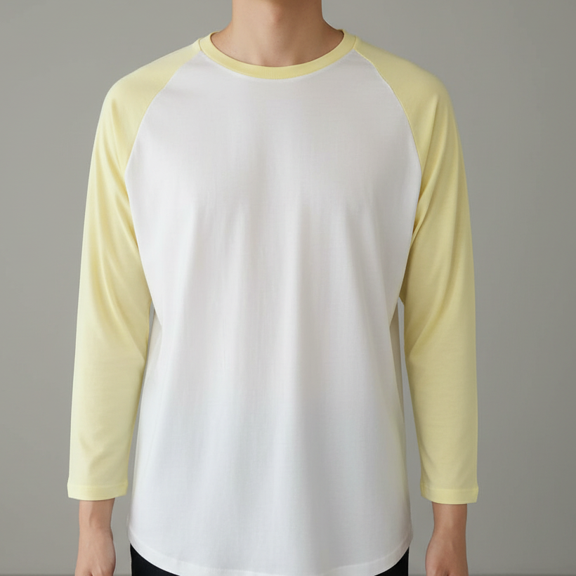 raglan yellow t-shirt man