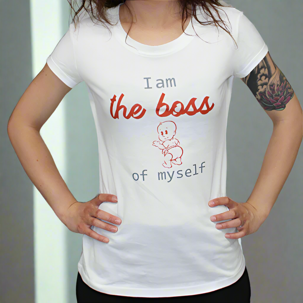 I am the boss white t-shirt