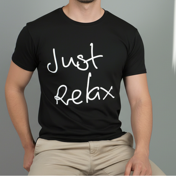 MensBlackShortSleeveTshirtJustRelaxa