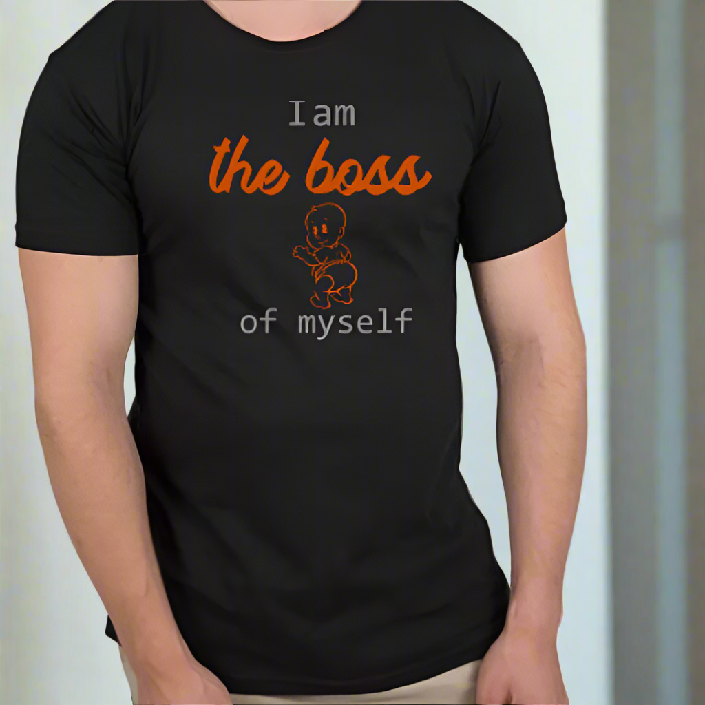 Men s Organic Cotton I am the Boss T shirt theorganictshirt