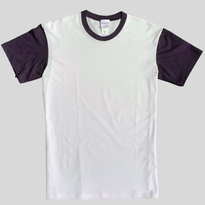 Unisex Organic Cotton T-shirt with Contrast Sleeves and Neckband