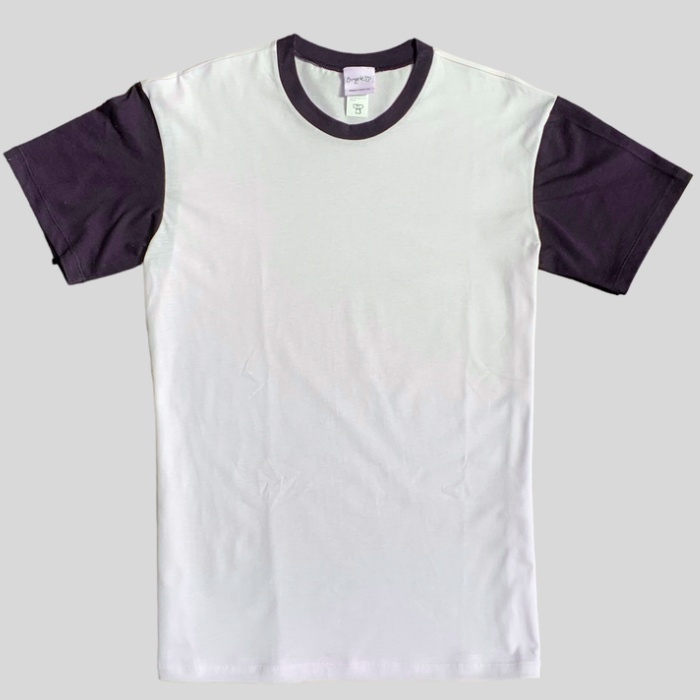 Unisex Organic Cotton  T-shirt with Contrast Sleeves and Neckband