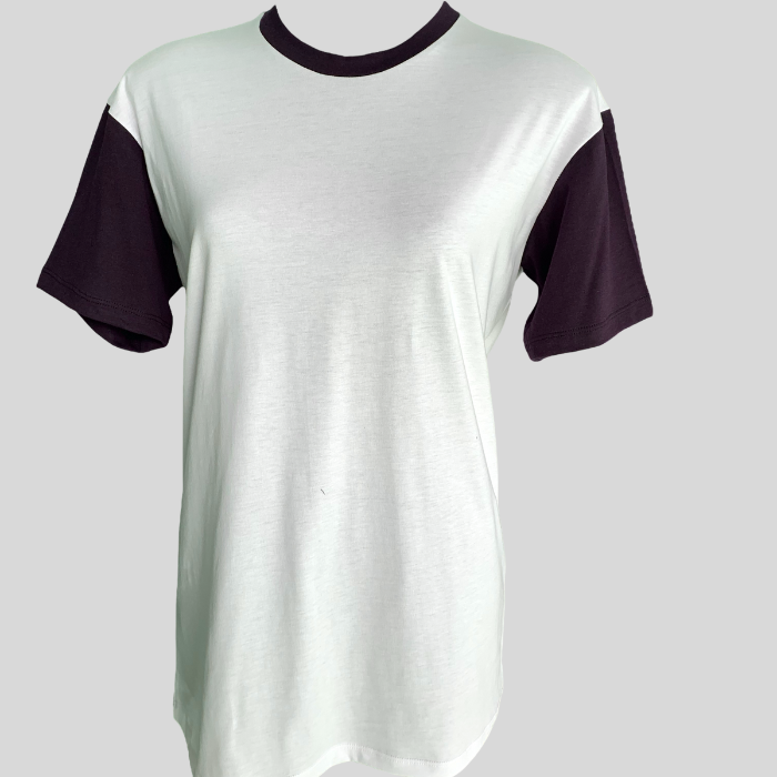 Unisex Organic Cotton T-shirt with Contrast Sleeves and Neckband