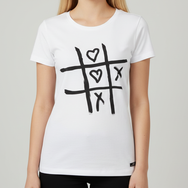 Women's Organic Cotton Cross & Heart T-shirt