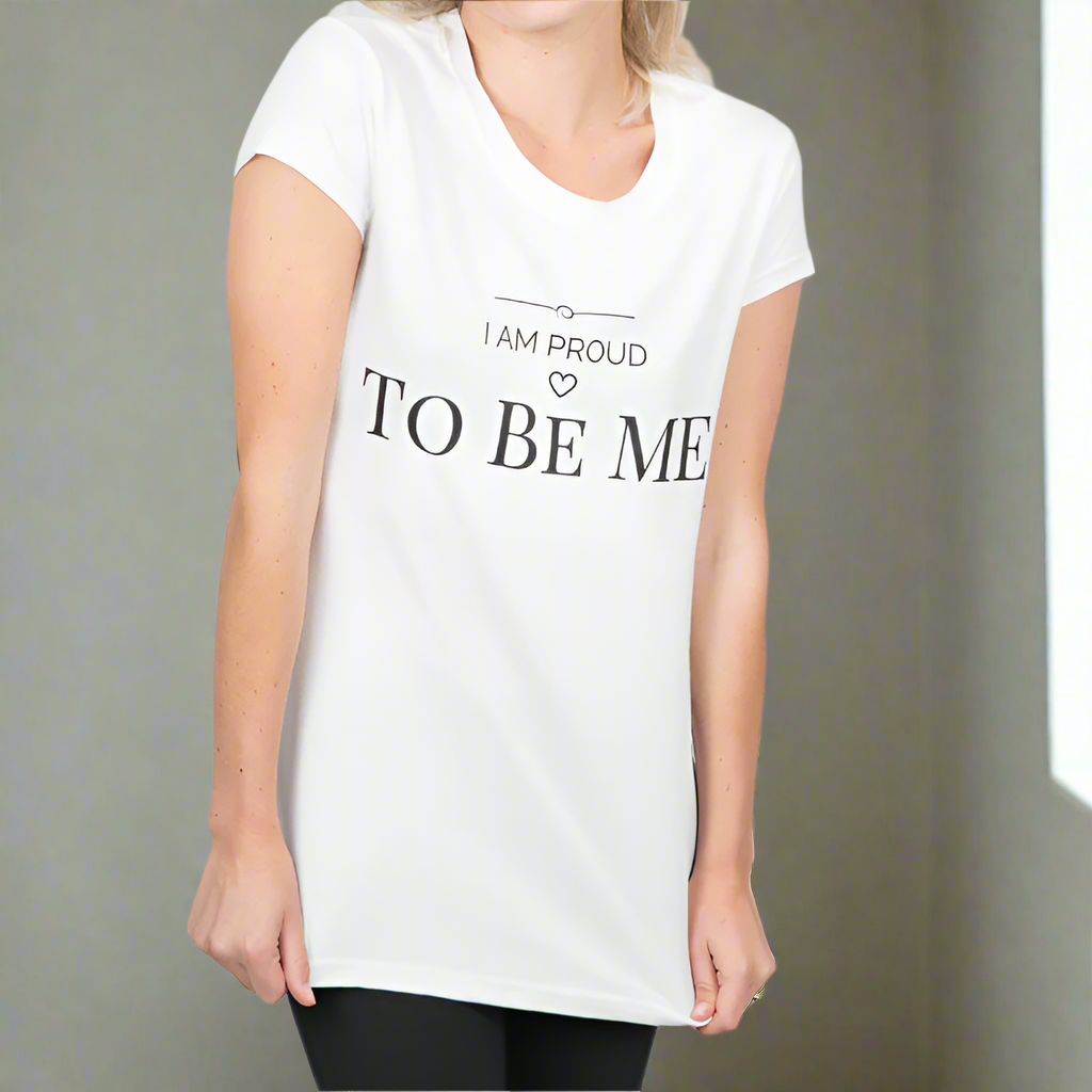 proud to be me t-shirt woman short sleeve