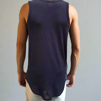 Men's Merino Wool Singlet with Backtail