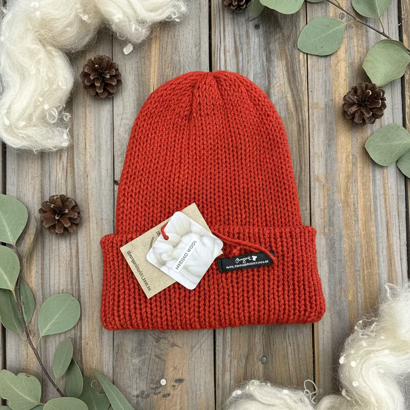 100%  Superfine Merino Wool Beanie