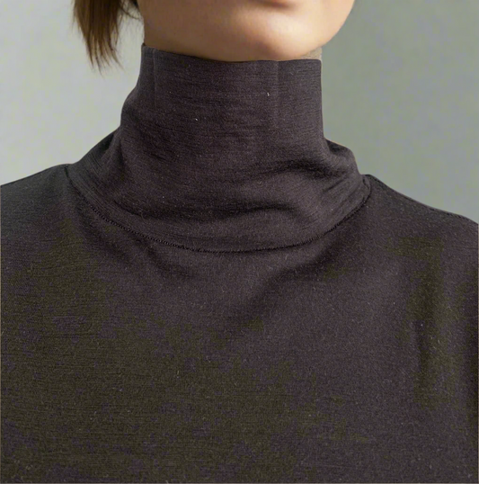 Women's Merino Long Sleeve high neck T-shirt