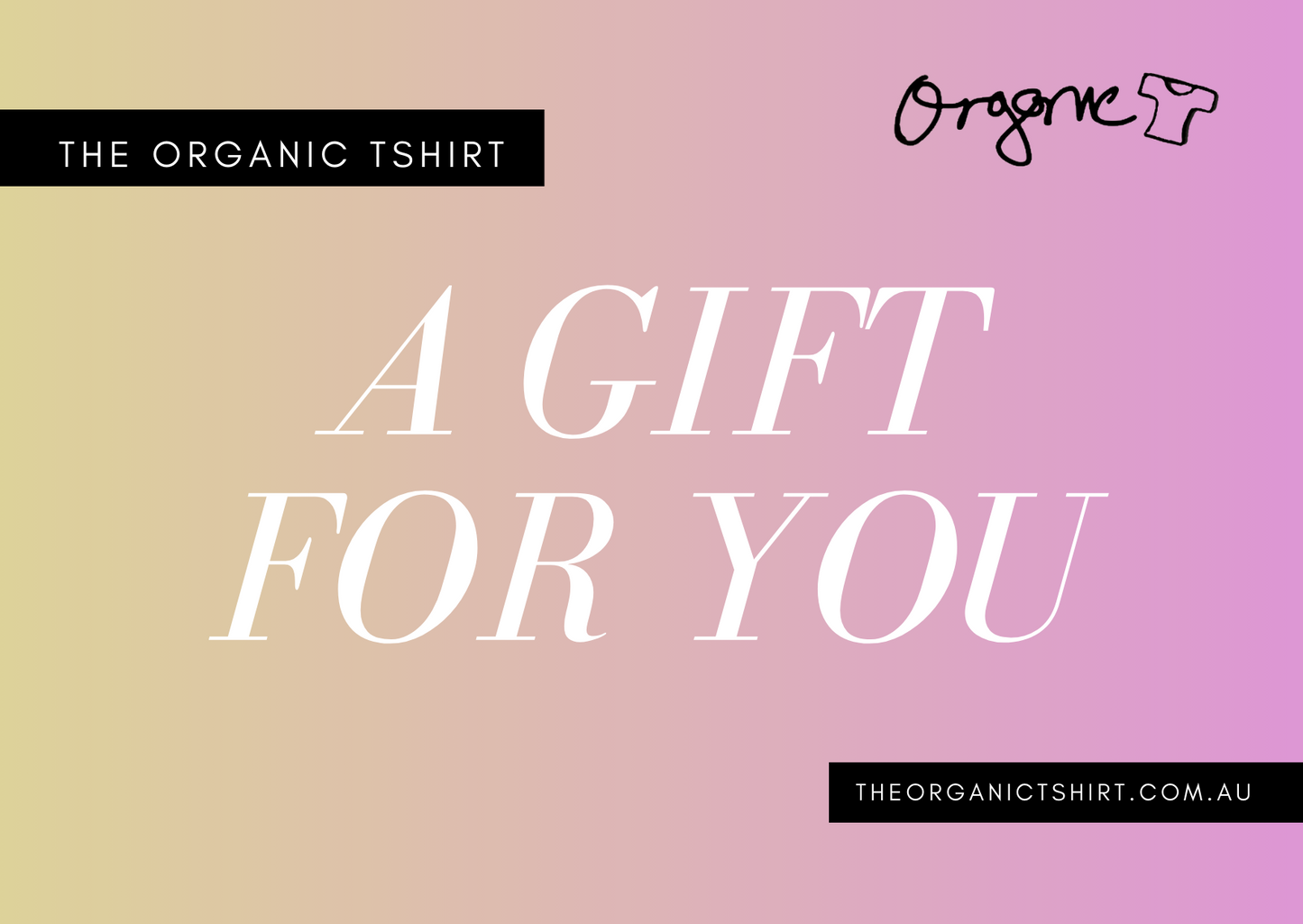 The Organic Tshirt E-Gift Card