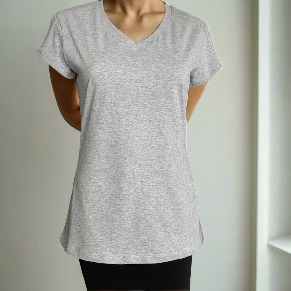 Vneck_marle_grey_short_sleeve_woman_t-shirt