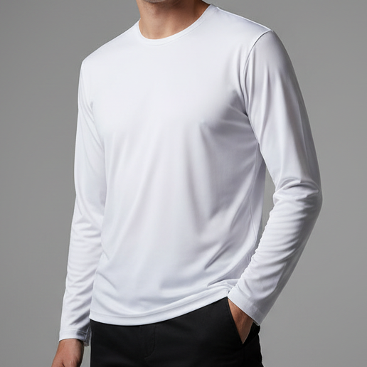 WhiteLongSleeveT-shirtManOrganiccotton