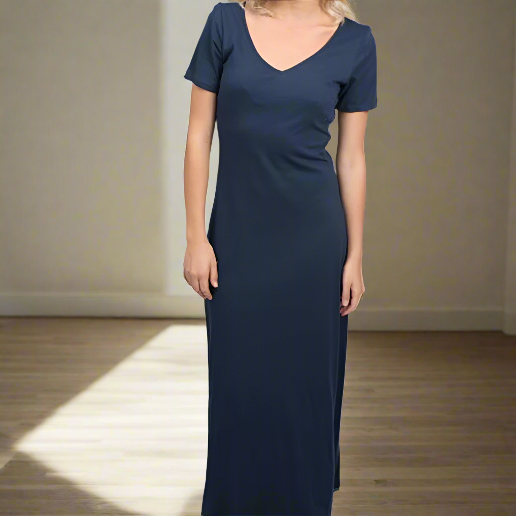 Maxi Vneck Tee Dress