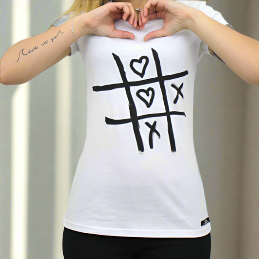 Women's Organic Cotton Cross & Heart T-shirt